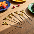 Set of 6 Royal Leaf Fusion Cocktail Stick