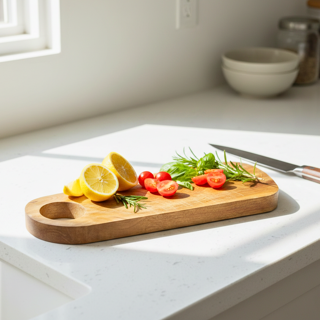 Artisan Wooden Kitchen Board for Cutting & Serving