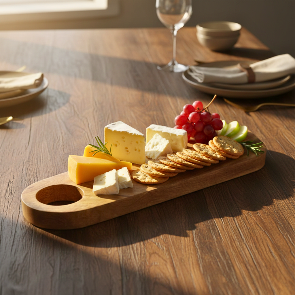 Artisan Wooden Kitchen Board for Cutting & Serving