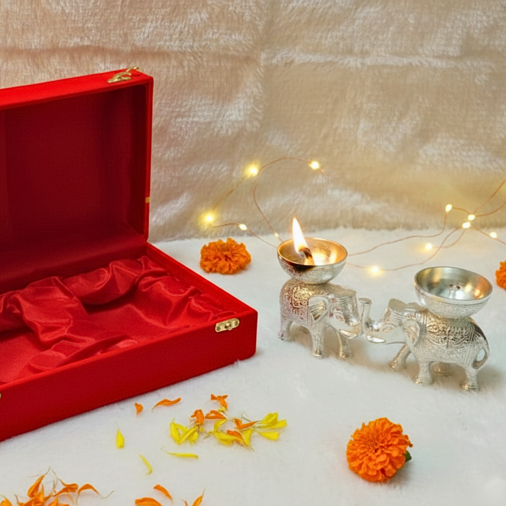 Royal Elephant Diya Set of 2
