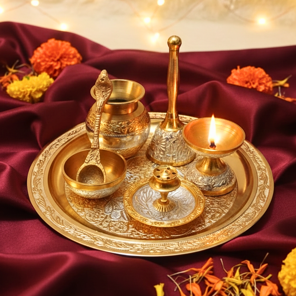 Premium Aarti Thali Set for Pooja Ritual & Gifting