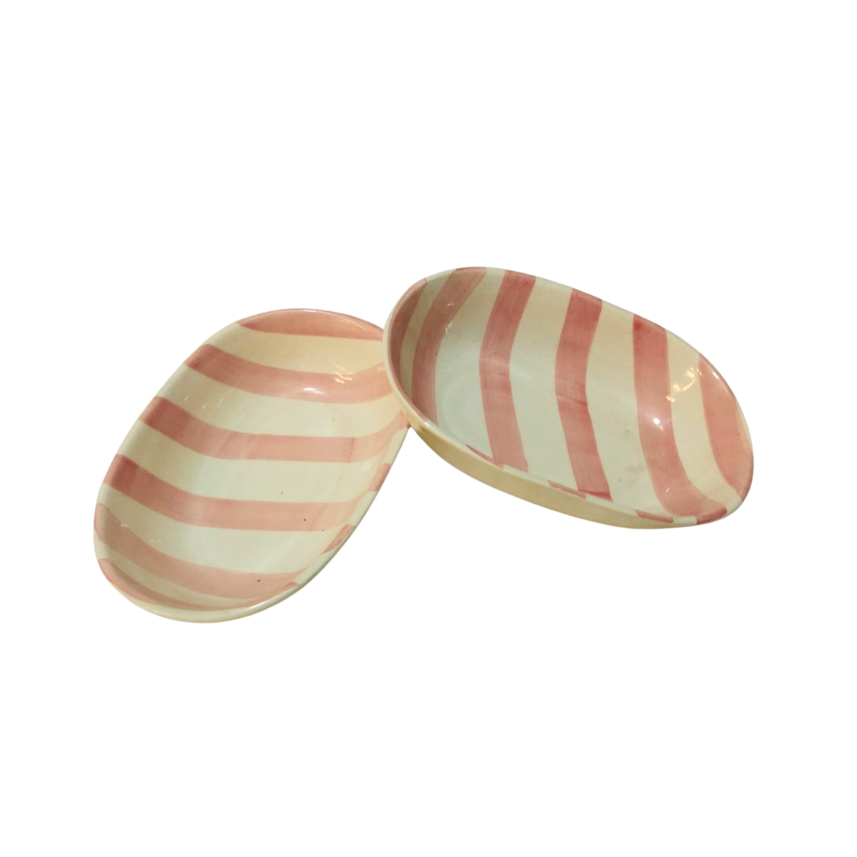 Striped Ceramic Pasta Bowl