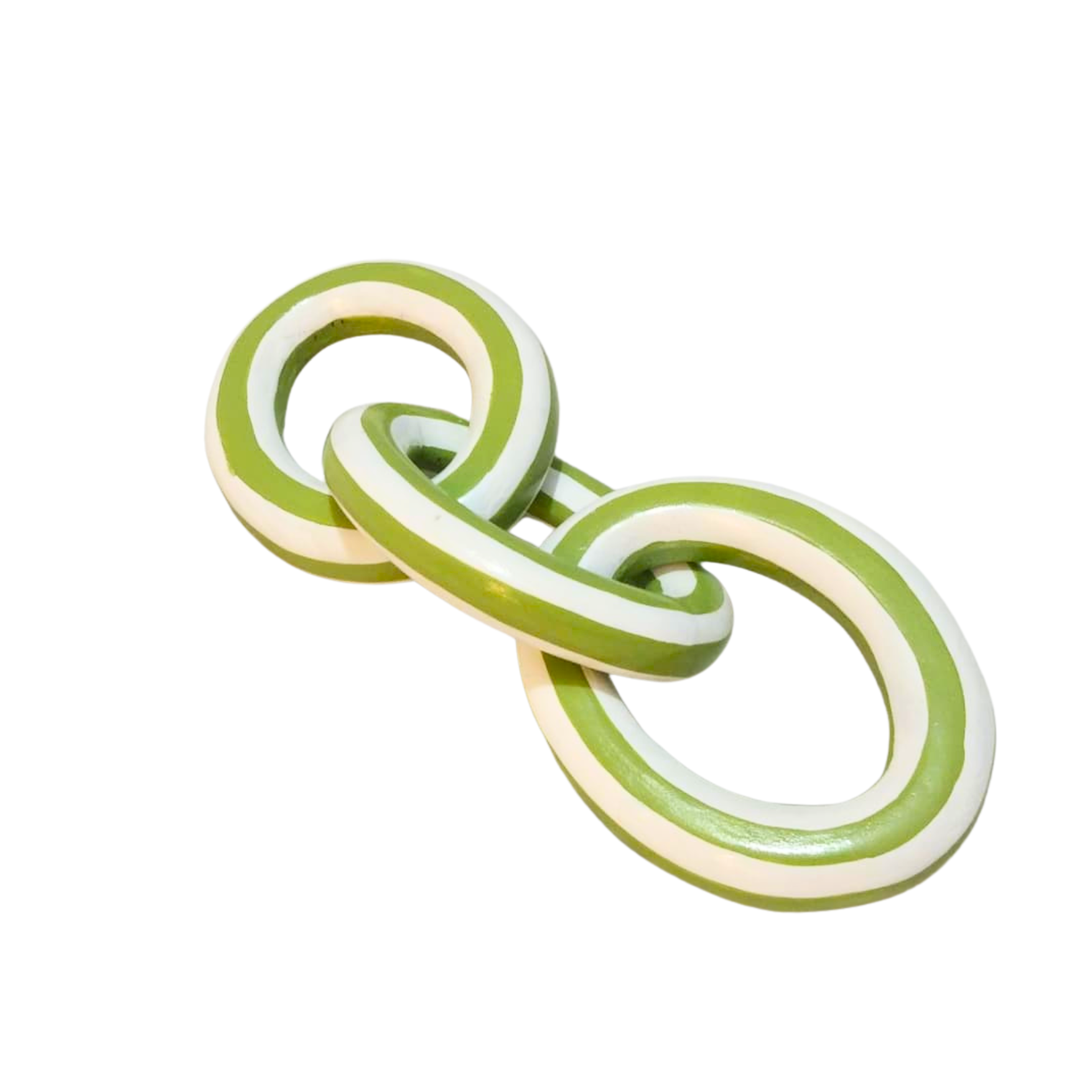 Minimalist Striped Wooden Link Chain