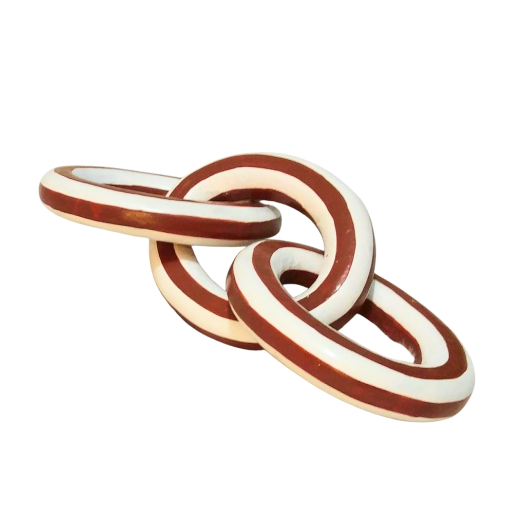 Minimalist Striped Wooden Link Chain