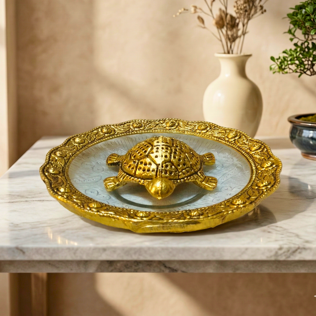 Feng Shui Inspired Tortoise Tabletop Décor with Velvet Box