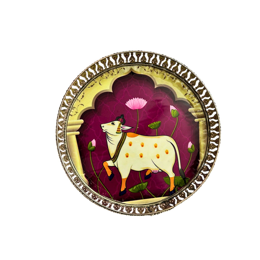 Premium Decorative Tray with Metal 4pcs Jar Set