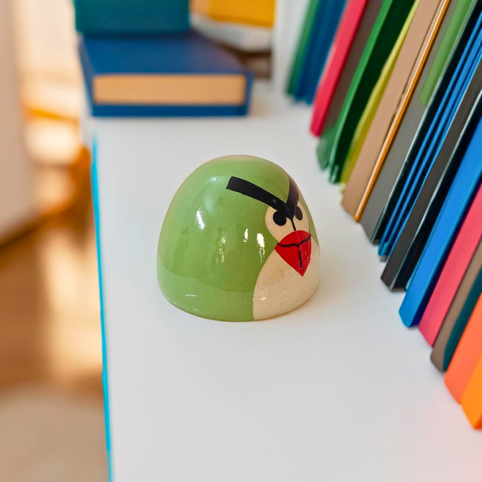 Ceramic Angry Bird Money Bank with Bottom Opening