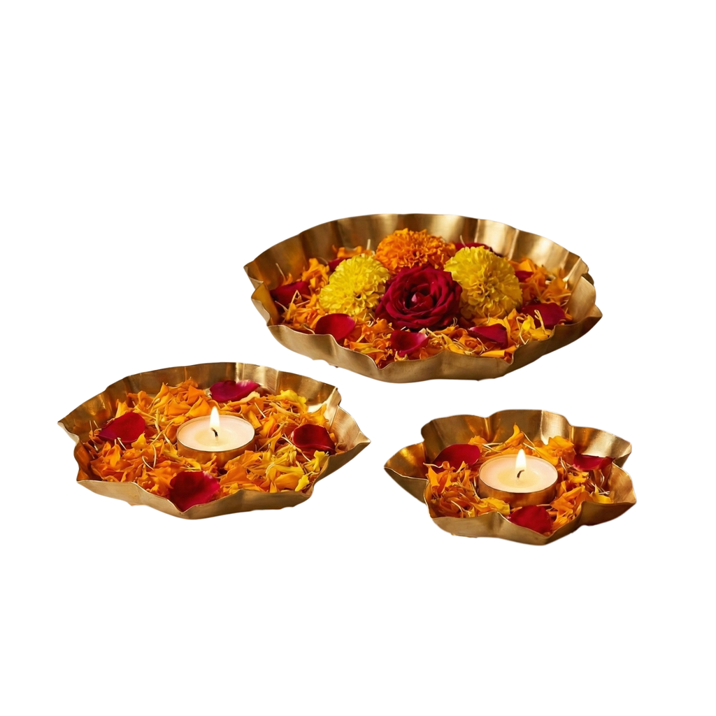 Lotus Décor Empty Urli's Set of 3