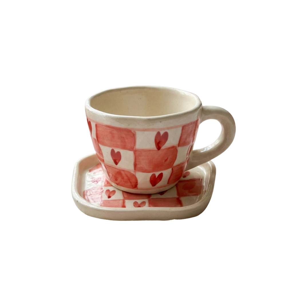 Love Notes Ceramic Cup & Saucer Set