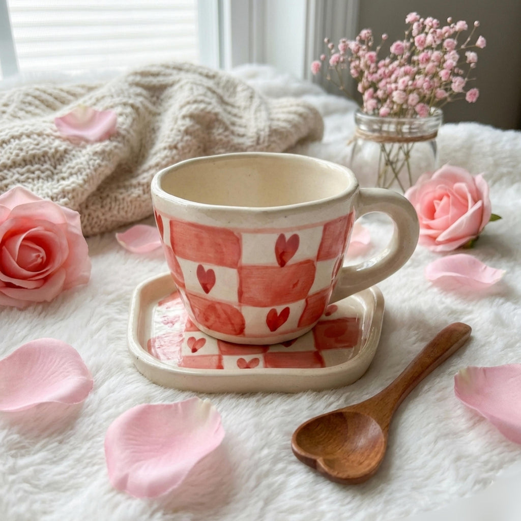Love Notes Ceramic Cup & Saucer Set