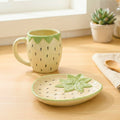 Strawberry-Inspired Ceramic Cup & Saucer Set