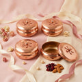 Decorative Multipurpose Hammered Metal Boxes Set of 4