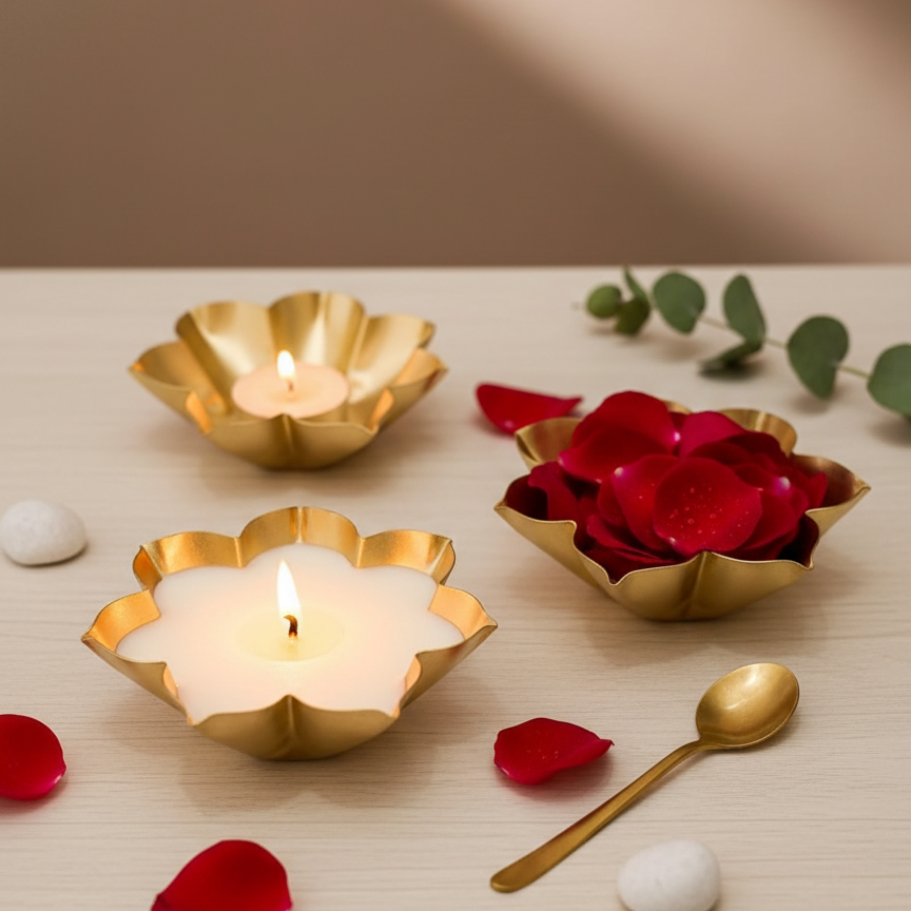 Flower Empty Urli's Set of 3