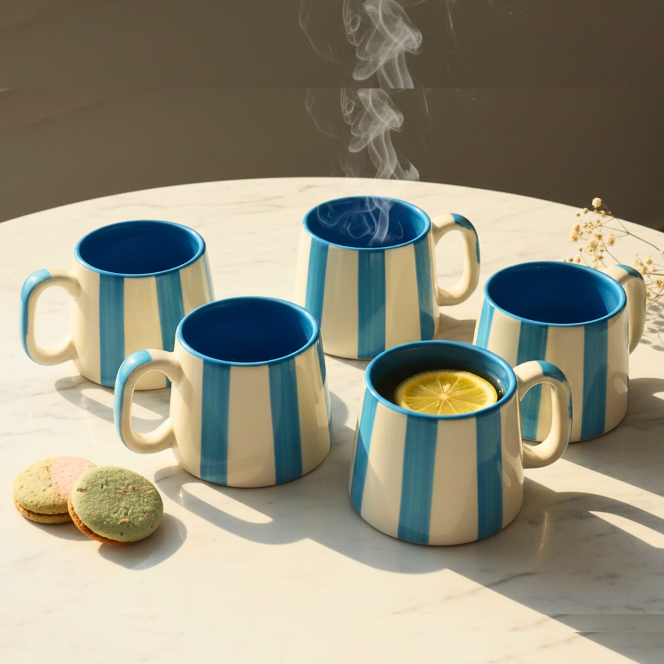 Minimal Stripes Tea/Coffee Mugs Set of 6