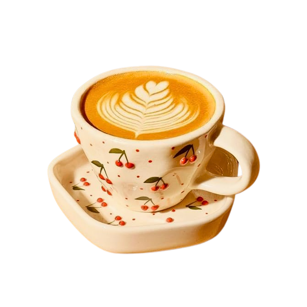 Sweet Cherry Blossom Cup & Saucer Set