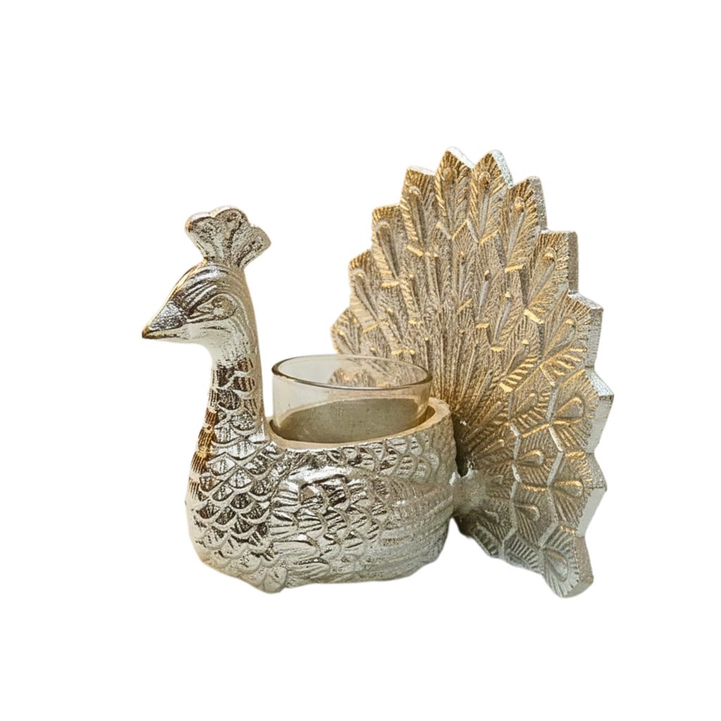 Royal Peacock Decorative Candle Stand