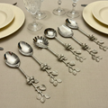 Set of 6 Elegant Floral Handle Cutlery Set