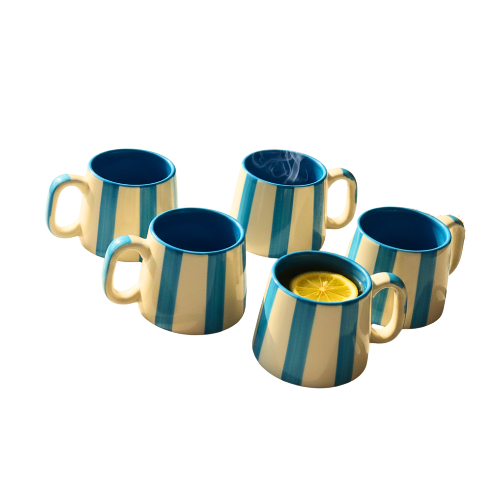 Minimal Stripes Tea/Coffee Mugs Set of 6
