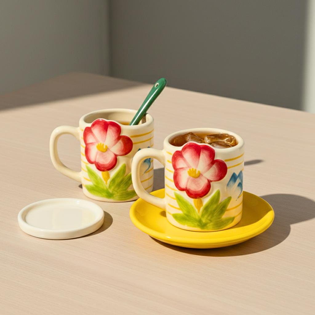 Daisy Glow Handcrafted Floral Mug