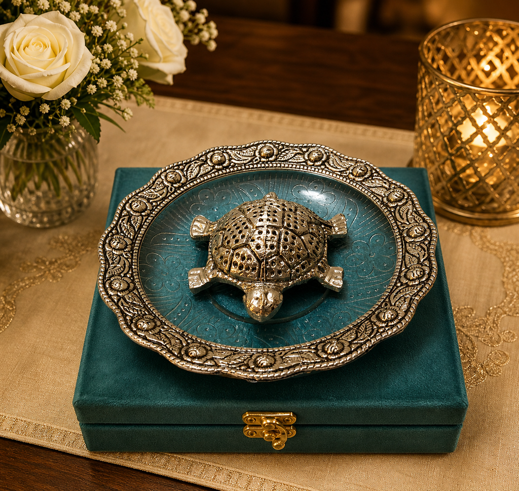 Tortoise Vastu Tabletop Décor with Velvet Box