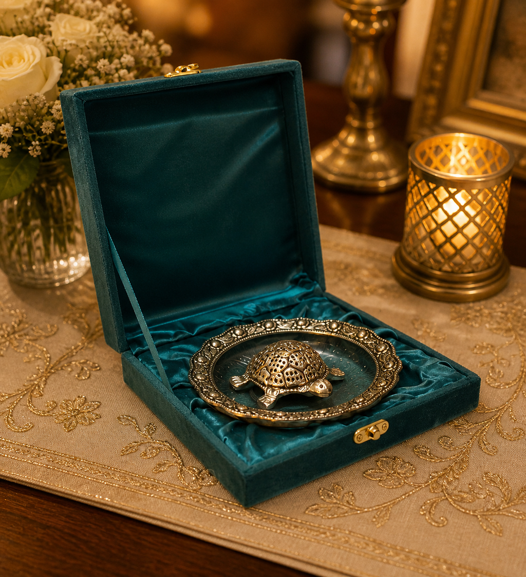 Tortoise Vastu Tabletop Décor with Velvet Box
