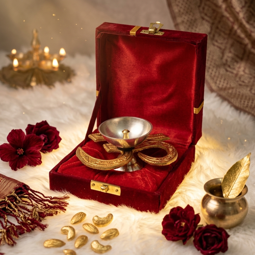 Anant Om Diya with Velvet Box