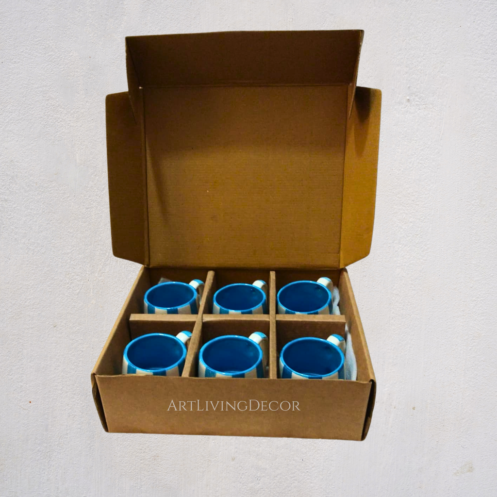 Minimal Stripes Tea/Coffee Mugs Set of 6