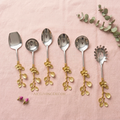 Set of 6 Royal Floral Handle Kitchen Cutlery Set